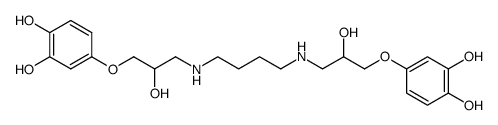 N,N'-bis[3-(3,4-dihydroxyphenoxy)-2-hydroxypropyl]-1,4-diaminobutane Structure
