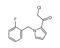 2-chloro-1-[1-[(2-fluorophenyl)methyl]pyrrol-2-yl]ethanone Structure