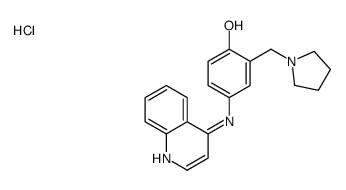 2-(pyrrolidin-1-ylmethyl)-4-(quinolin-4-ylamino)phenol,hydrochloride结构式