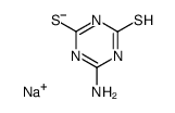 6-Amino-1,3,5-triazin-2,4-dithiol Mono-Na-Salz Structure
