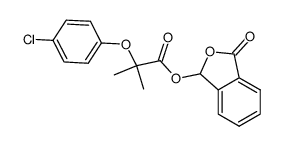 2-(4-chlorophenoxy)-2-methylpropionic acid 1,3-dihydro-3-oxo-2-benzofuran-1-yl ester Structure