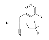 2-[(5-chloropyridin-3-yl)methyl]-2-(3,3,3-trifluoropropyl)propanedinitrile结构式