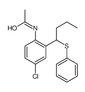 N-[4-chloro-2-(1-phenylsulfanylbutyl)phenyl]acetamide Structure