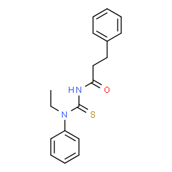 N-{[ethyl(phenyl)amino]carbonothioyl}-3-phenylpropanamide Structure