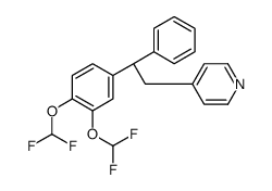 4-[(2S)-2-[3,4-bis(difluoromethoxy)phenyl]-2-phenylethyl]pyridine Structure