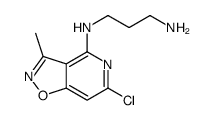 N'-(6-chloro-3-methyl-[1,2]oxazolo[4,5-c]pyridin-4-yl)propane-1,3-diamine Structure
