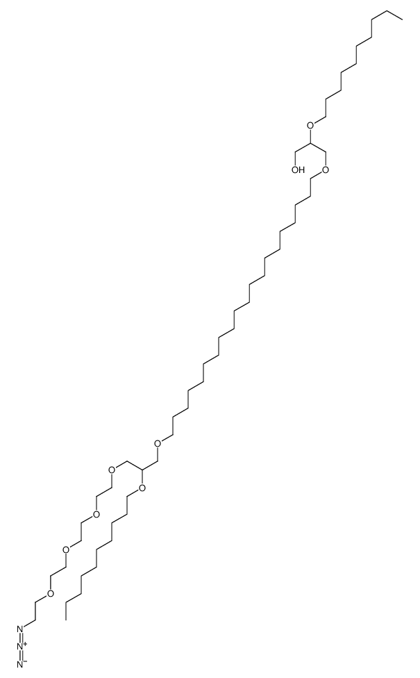 3-[20-[3-[2-[2-[2-(2-azidoethoxy)ethoxy]ethoxy]ethoxy]-2-decoxypropoxy]icosoxy]-2-decoxypropan-1-ol结构式