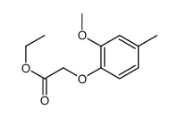 ethyl 2-(2-methoxy-4-methylphenoxy)acetate Structure