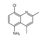 8-chloro-2,4-dimethylquinolin-5-amine结构式