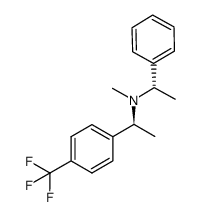 (S)-N-methyl-1-phenyl-N-((S)-1-(4-(trifluoromethyl)phenyl)ethyl)ethanamine Structure