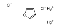 chloro-[5-(chloromercurio)-2,5-dihydrofuran-2-yl]mercury Structure