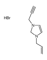 1-prop-2-enyl-3-prop-2-ynyl-1,2-dihydroimidazol-1-ium,bromide结构式
