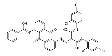 2-[[[5-(Benzoylamino)-9,10-dihydro-9,10-dioxoanthracen]-1-yl]azo]-N,N'-bis(2,4-dichlorophenyl)propanediamide结构式