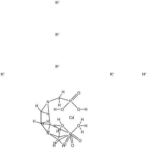 pentapotassium hydrogen [[[ethylenebis[nitrilobis(methylene)]]tetrakis[phosphonato]](8-)]cadmate(6-) structure