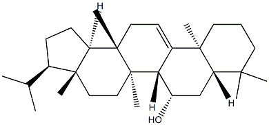 (+)-D:C-Friedo-B':A'-neogammacera-9(11)-ene-7β-ol Structure