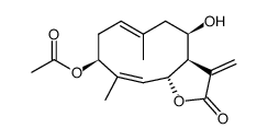 (3aR,4R,6E,9S,10Z,11aR)-9-Acetoxy-3a,4,5,8,9,11a-hexahydro-4-hydroxy-6,10-dimethyl-3-methylenecyclodeca[b]furan-2(3H)-one Structure