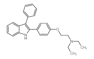 2-(4-Diethylaminoethoxy)phenyl-3-phenylindole Structure