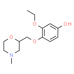 3-Ethoxy-4-[(4-methyl-2-morpholinyl)methoxy]phenol Structure
