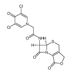 (5aR-trans)-3,5-dichloro-4-oxo-N-(1,4,5a,6-tetrahydro-1,7-dioxo-3H,7H-azeto[2,1-b]furo[3,4-d][1,3]thiazin-6-yl)-4H-pyridine-1-acetamide picture