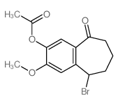 (2-bromo-10-methoxy-6-oxo-9-bicyclo[5.4.0]undeca-7,9,11-trienyl) acetate结构式
