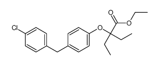 ethyl 2-[4-[(4-chlorophenyl)methyl]phenoxy]-2-ethylbutanoate Structure