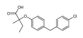 2-(4-(4-氯苄基)苯氧基)-2-甲基丁酸结构式