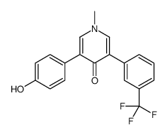 3-(4-hydroxyphenyl)-1-methyl-5-[3-(trifluoromethyl)phenyl]pyridin-4-one结构式