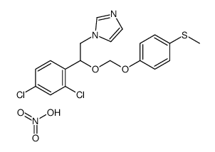 1-[2-(2,4-dichlorophenyl)-2-[(4-methylsulfanylphenoxy)methoxy]ethyl]imidazole,nitric acid Structure