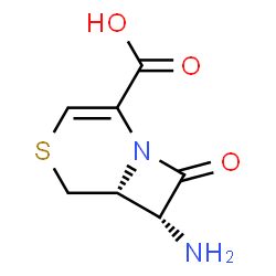 4-Thia-1-azabicyclo[4.2.0]oct-2-ene-2-carboxylicacid,7-amino-8-oxo-,trans-(9CI) structure