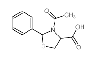 3-acetyl-2-phenyl-1,3-thiazolidine-4-carboxylic acid Structure