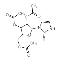 [3,4-diacetyloxy-5-(2-sulfanylidene-3H-imidazol-1-yl)oxolan-2-yl]methyl acetate结构式