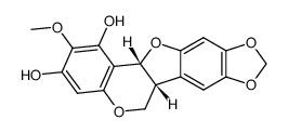 1,3-Dihydroxy-2-methoxy-8,9-methylendioxy-pterocarpan结构式