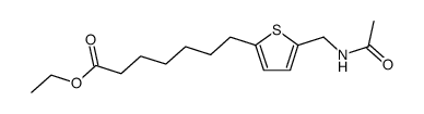 7-[5-(acetylamino-methyl)-thiophen-2-yl]-heptanoic acid ethyl ester结构式