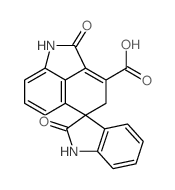 Spiro(benz(c,d)indole-5(1H),3-indoline)-3-carboxylic acid, 2,4-dihydro-2,2-dioxo- structure