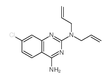 7-chloro-N,N-diprop-2-enyl-quinazoline-2,4-diamine structure