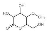 3,4-dihydroxy-6-(hydroxymethyl)-5-methoxy-oxan-2-one结构式
