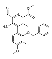 methyl 5-amino-4-(3,4-dimethoxy-2-(phenylmethoxy)phenyl)-6-formyl-3-methyl-2-pyridinecarboxylate结构式