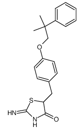 2-imino-5-[4-(2-methyl-2-phenylpropoxy)benzyl]thiazolidin-4-one结构式