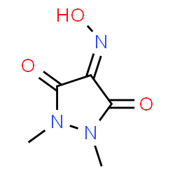 Pyrazolidinetrione, dimethyl-, 4-oxime (9CI)结构式