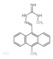 2-methyl-1-[(10-methylanthracen-9-yl)methylideneamino]guanidine结构式