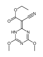 ethyl (2Z)-2-cyano-2-(4,6-dimethoxy-1H-1,3,5-triazin-2-ylidene)acetate结构式