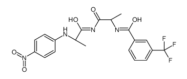 3-trifluoromethylbenzoyl-dialanine-4-nitroanilide结构式