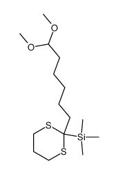 (2-(6,6-dimethoxyhexyl)-1,3-dithian-2-yl)trimethylsilane结构式