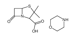 morpholinium (2S-cis)-3,3-dimethyl-7-oxo-4-thia-1-azabicyclo[3.2.0]heptane-2-carboxylate structure