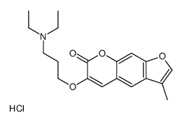 6-[3-(diethylamino)propoxy]-3-methylfuro[3,2-g]chromen-7-one,hydrochloride Structure