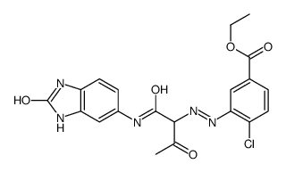 ethyl 4-chloro-3-[[1-[[(2,3-dihydro-2-oxo-1H-benzimidazol-5-yl)amino]carbonyl]-2-oxopropyl]azo]benzoate Structure