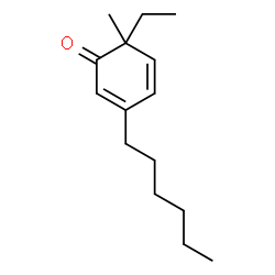 2,4-Cyclohexadien-1-one,6-ethyl-3-hexyl-6-methyl-(9CI)结构式