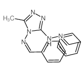 N,4-bis(benzylideneamino)-5-methyl-1,2,4-triazol-3-amine结构式