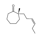 Cycloheptanone, 2-(3Z)-3-hexenyl-2-methyl-, (2S)- (9CI)结构式