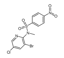 N-(3-bromo-5-chloro-pyridin-2-yl)-N-methyl-4'-nitro-benzenesulfonamide结构式